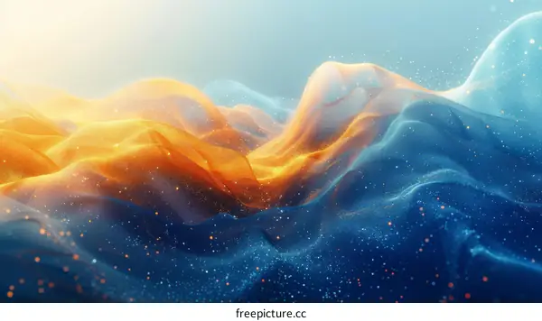 Abstract Background in Blue and Orange