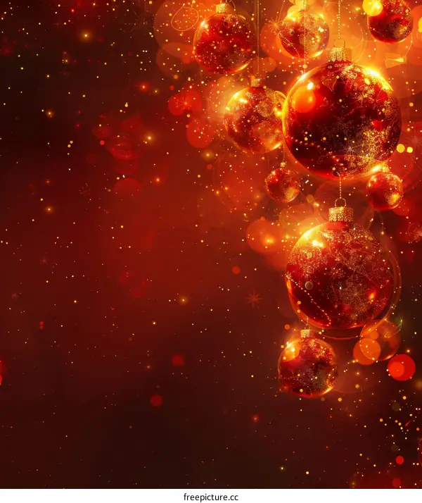 Christmas Holiday Decorations in Crimson and Gold