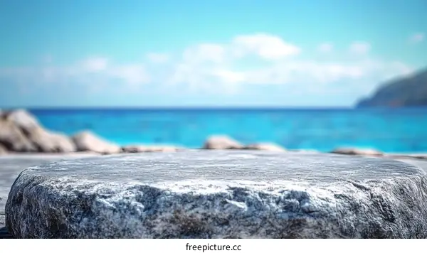 Coastal Stone Product Display Outdoor Scene