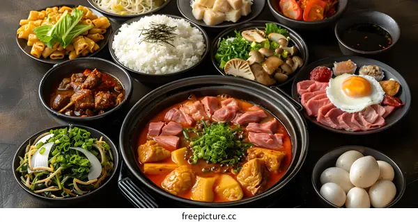 Delicious Asian Cuisine Food Set