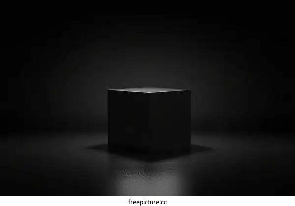 Dark Studio Minimalist Cube Display