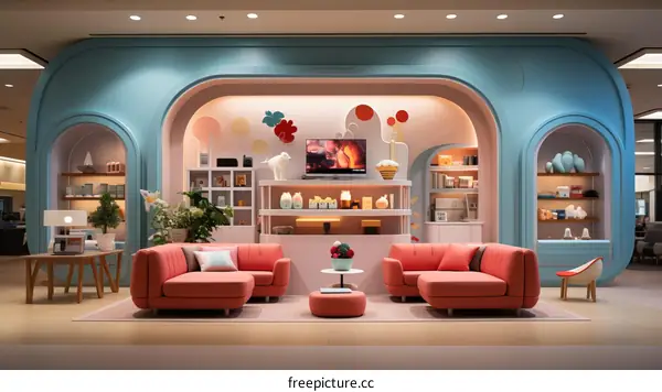 A stylish living space with a cozy modern interior