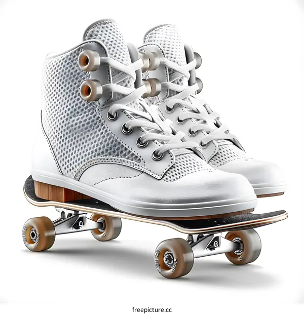 White Shoes on Tiny Skateboards
