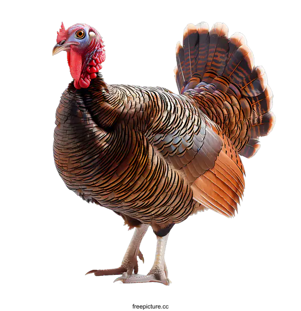 [Transparent Background PNG]A turkey standing on a white background