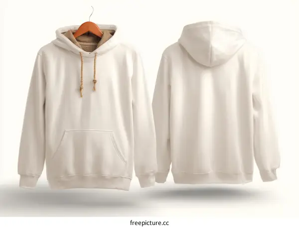 Blank White Hoodie Mockup on Hanger