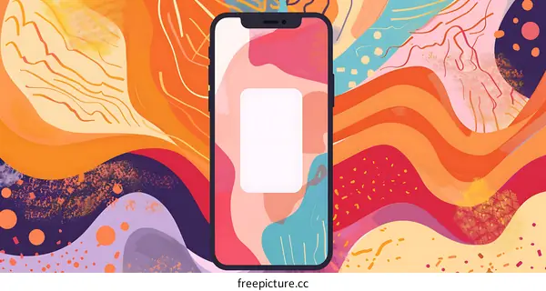 Abstract Colorful Phone Background Illustration