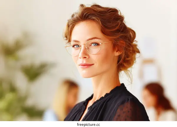 Confident Professional Woman with Glasses