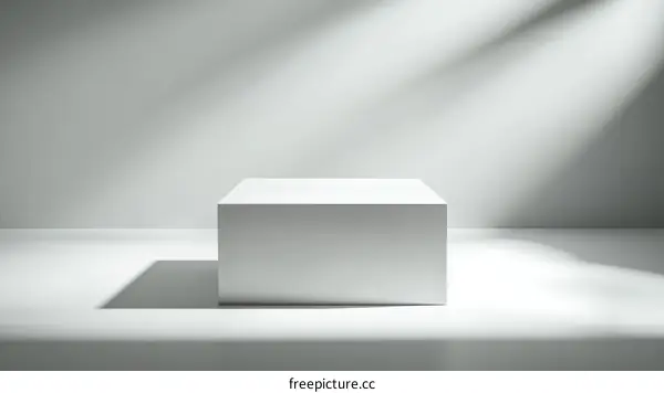 Minimalist White Cube Display Showcase