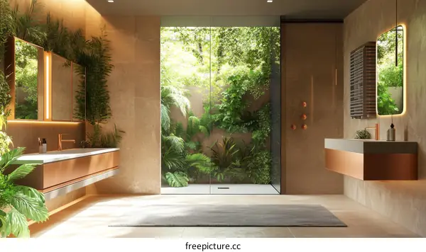 Modern Tropical Bathroom Interior Design