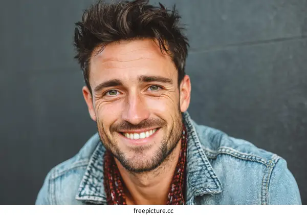 Close-up Portrait of a Smiling Man