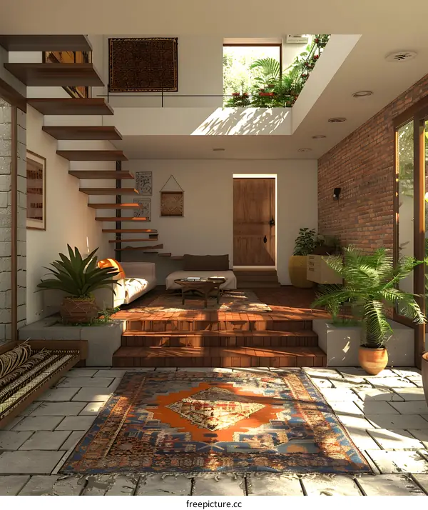 stairs livingroom house interior