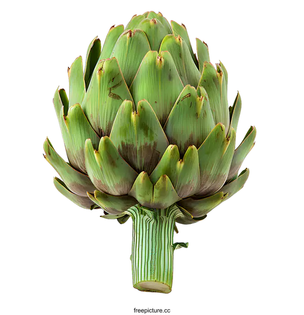 [Transparent Background PNG]Single Globe Artichoke on White Background