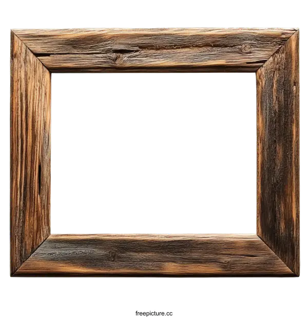 [Transparent Background PNG]Rustic Wooden Picture Frame