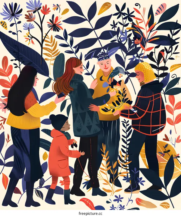 Family Gathering in the Garden