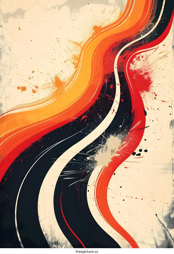 Red and Black Geometric Shapes