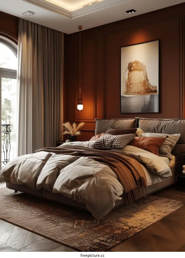 Cozy Bedroom Interior Design with Warm Hues