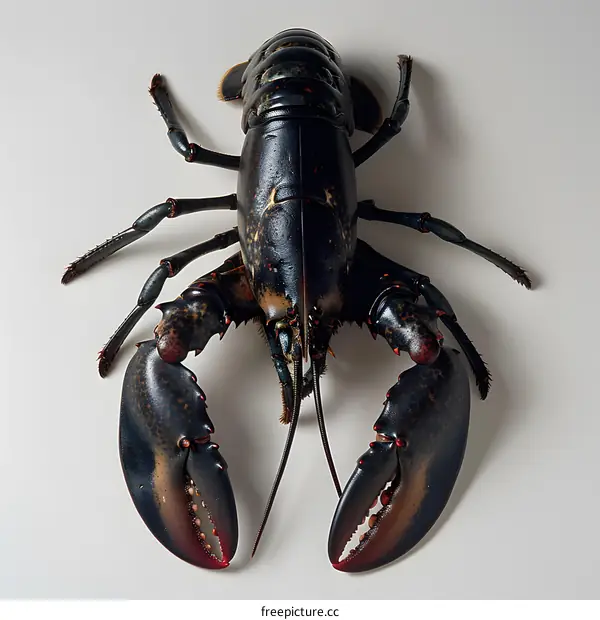 A large lobster isolated on a white background