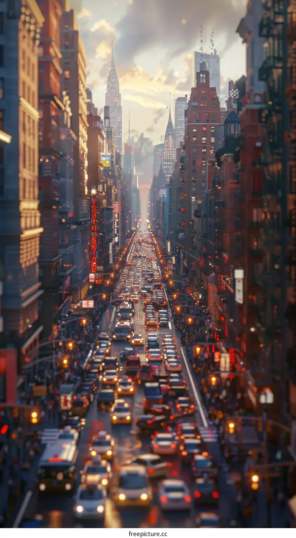 Traffic Jam on Fifth Avenue, New York City