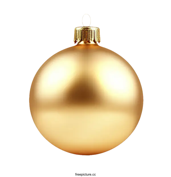 [Transparent Background PNG]Golden Christmas Ornament Illustration