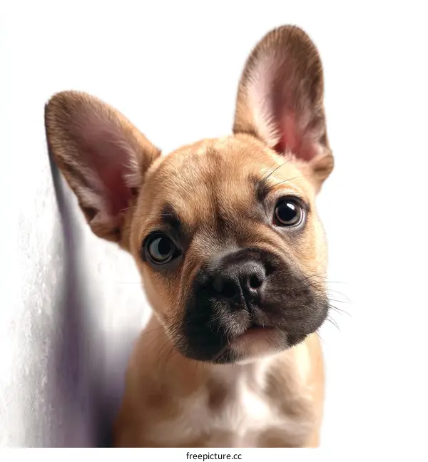 Cute French Bulldog Puppy Close-up Portrait