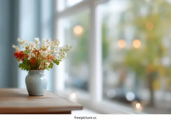 Delicate Floral Arrangement by the Window