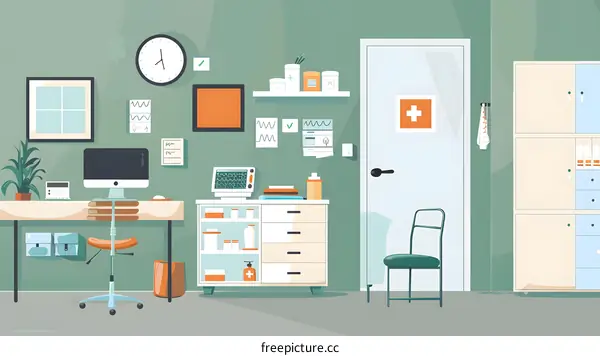 Medical Office Interior Design Illustration