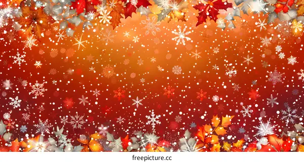 Christmas with snowflakes