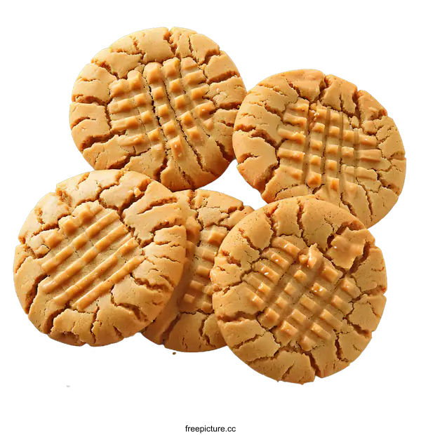 [Transparent Background PNG]Freshly baked peanut butter cookies