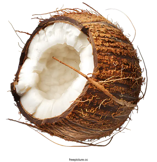 [Transparent Background PNG]A coconut on a white background