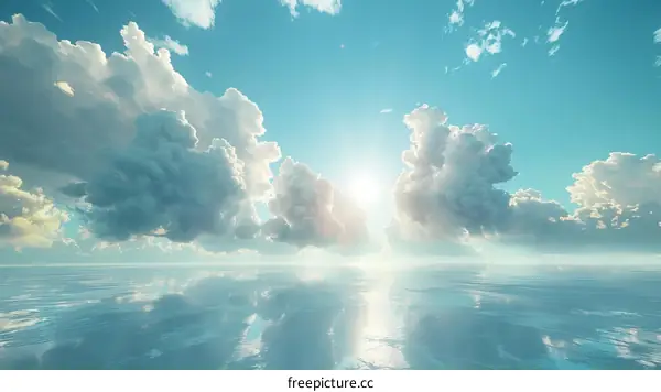 Peaceful Sky Above the Calm Sea