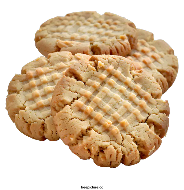 [Transparent Background PNG]Freshly baked peanut butter cookies