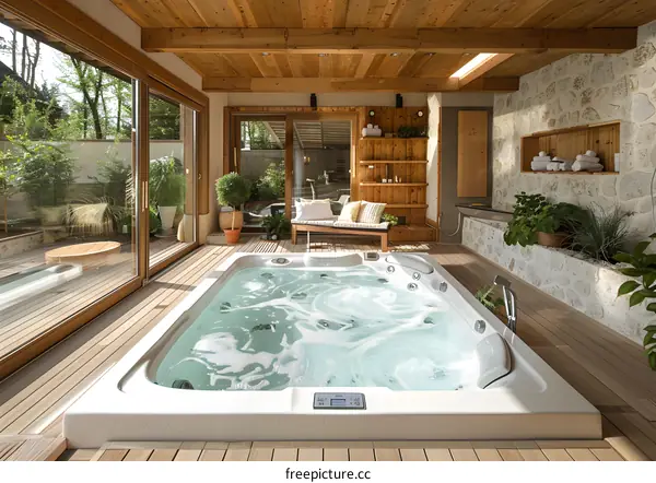 jacuzzi in a luxury villa