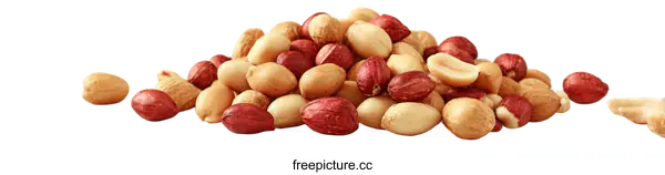 [Transparent Background PNG]Roasted Peanuts Pile on White Background