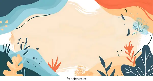 Abstract Background with Organic Shapes and Colors