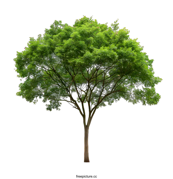[Transparent Background PNG]Green Tree Isolated on White Background