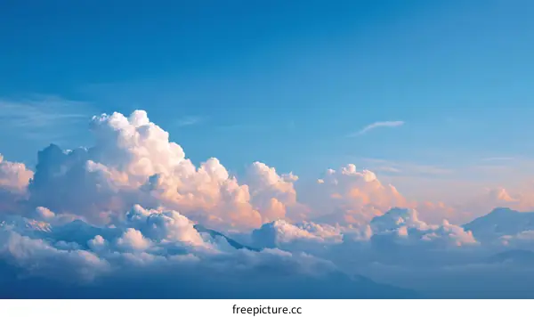 Majestic Cloudscape Above the Mountains