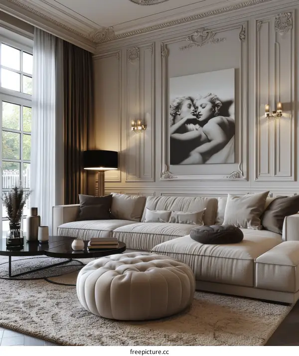 Elegant and Luxurious European Living Room