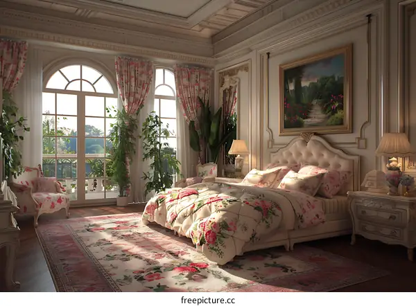 European-style luxury bedroom