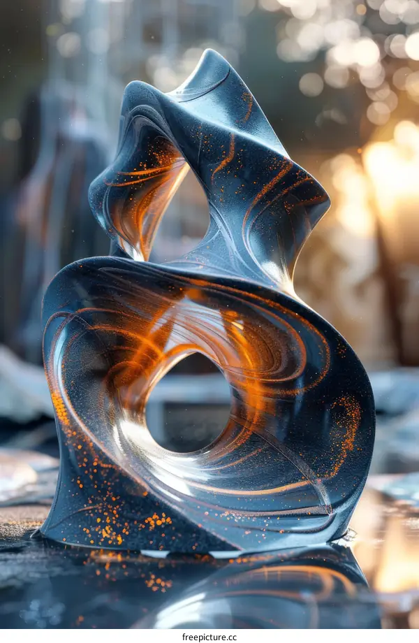 Abstract Art Sculpture Design with Geometric Shapes