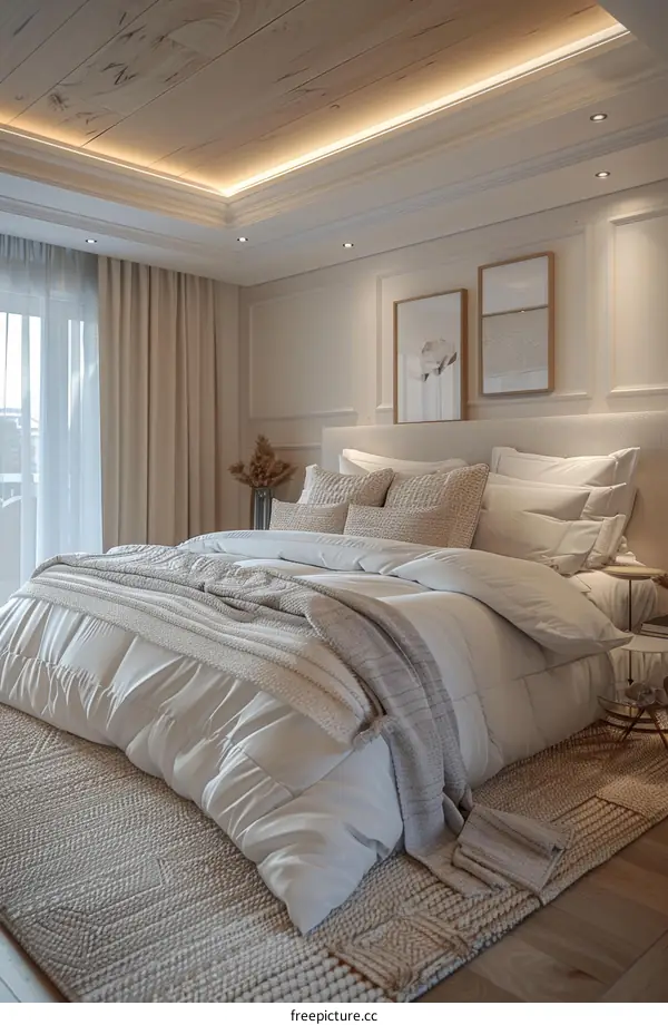 Cozy Beige Bedroom Interior Design