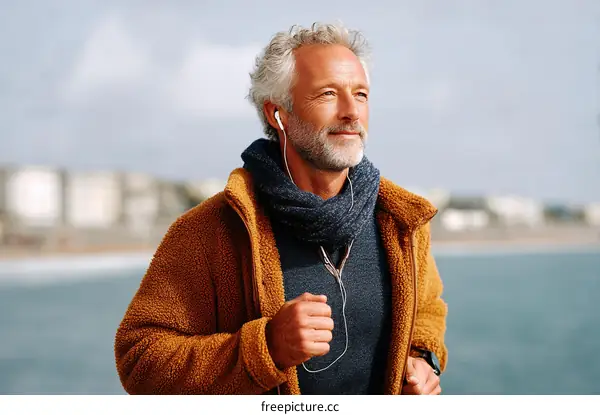 Senior Man Enjoying Outdoor Exercise