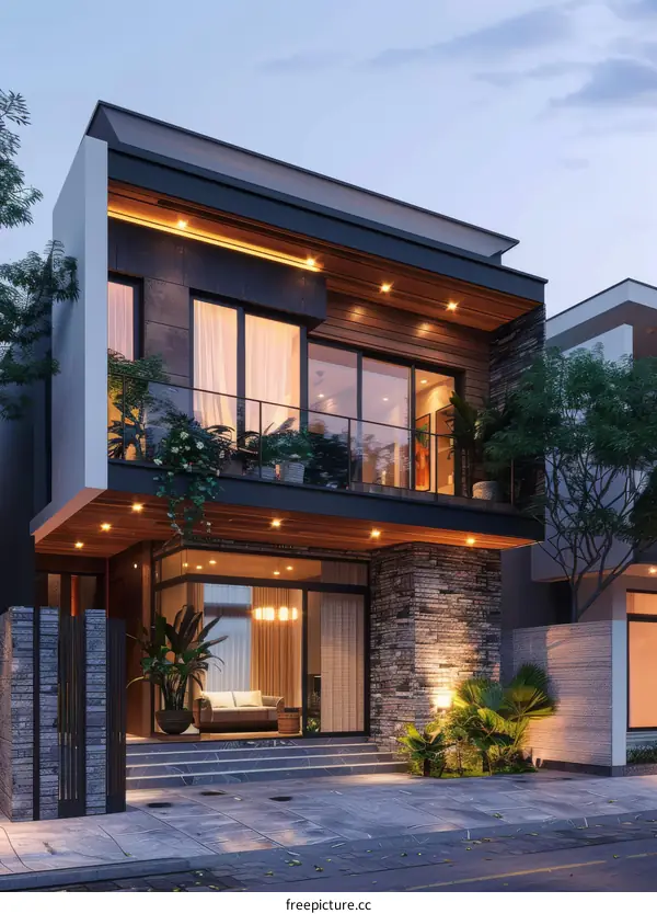 Modern Two-Story House Exterior Design
