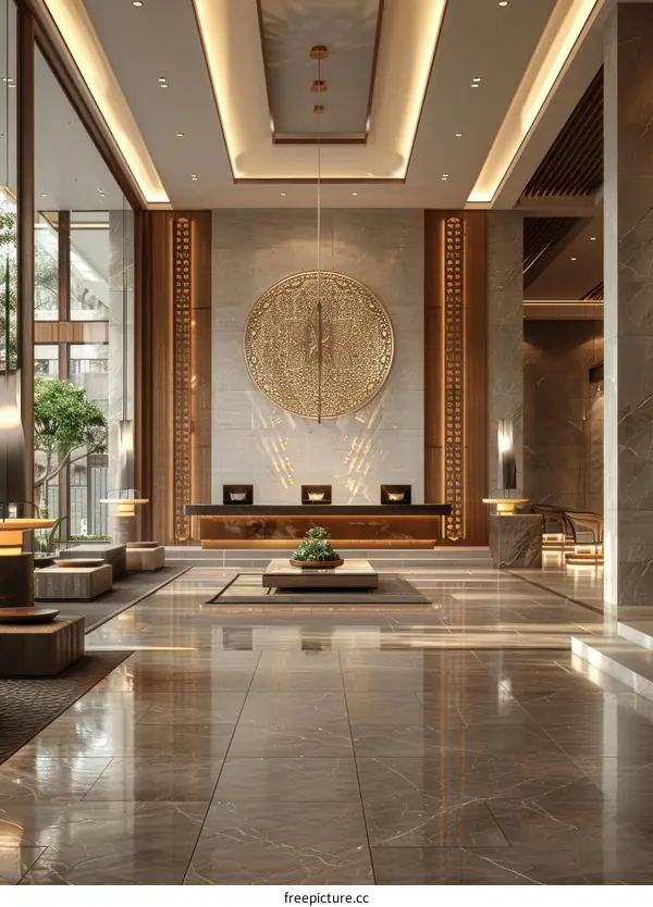 Modern Elegant Hotel Lobby Interior Design