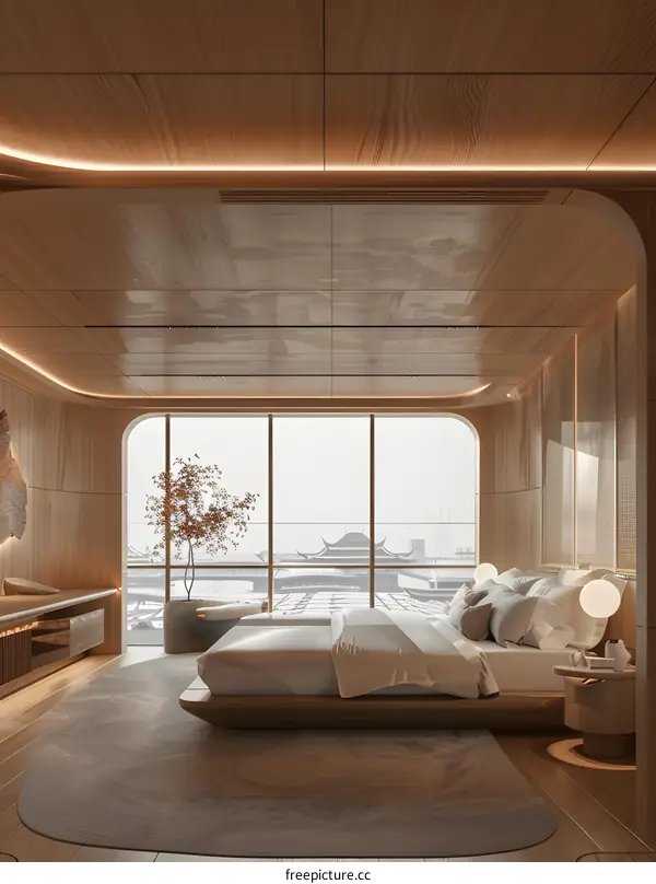 Luxury hotel room interior