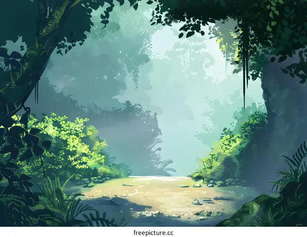 Green Path Through the Forest