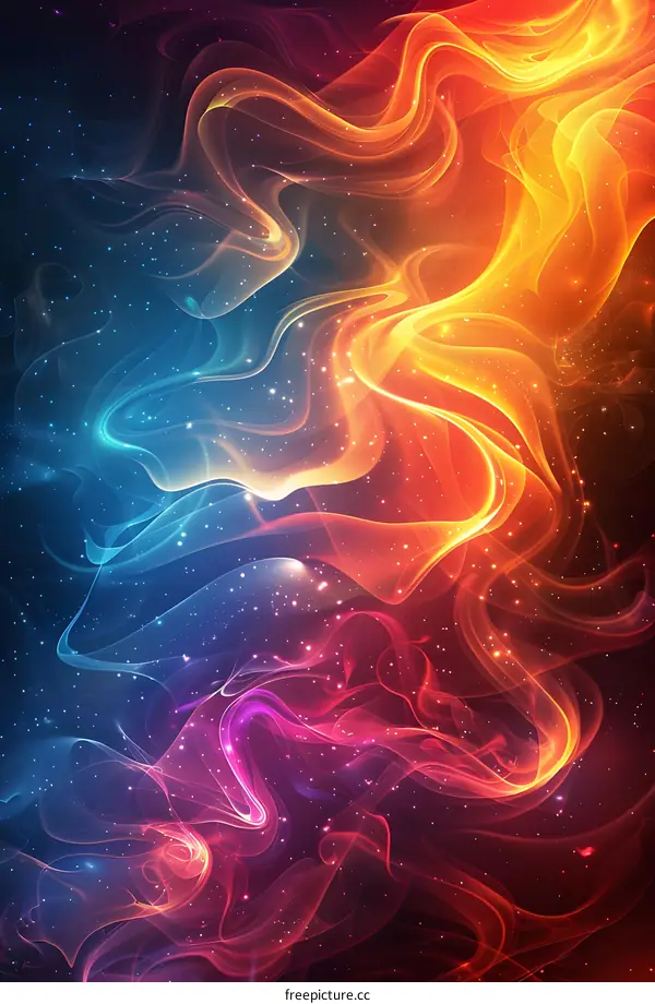 Abstract colorful smoke background