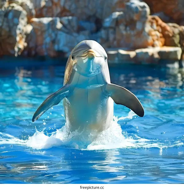 Playful Dolphin Leaping Out of the Water