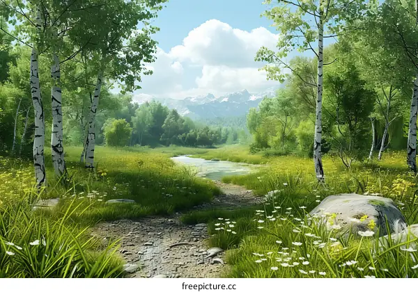 Landscapes with Trees and River