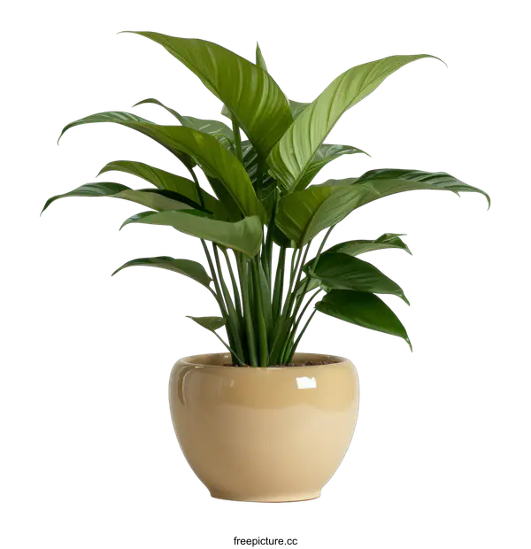 [Transparent Background PNG]A beautiful green plant in a ceramic pot