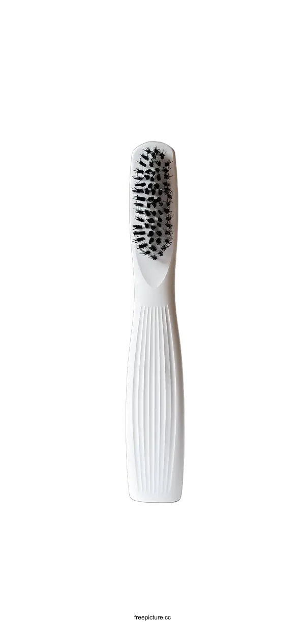 [Transparent Background PNG]White Hair Brush Isolated on White Background